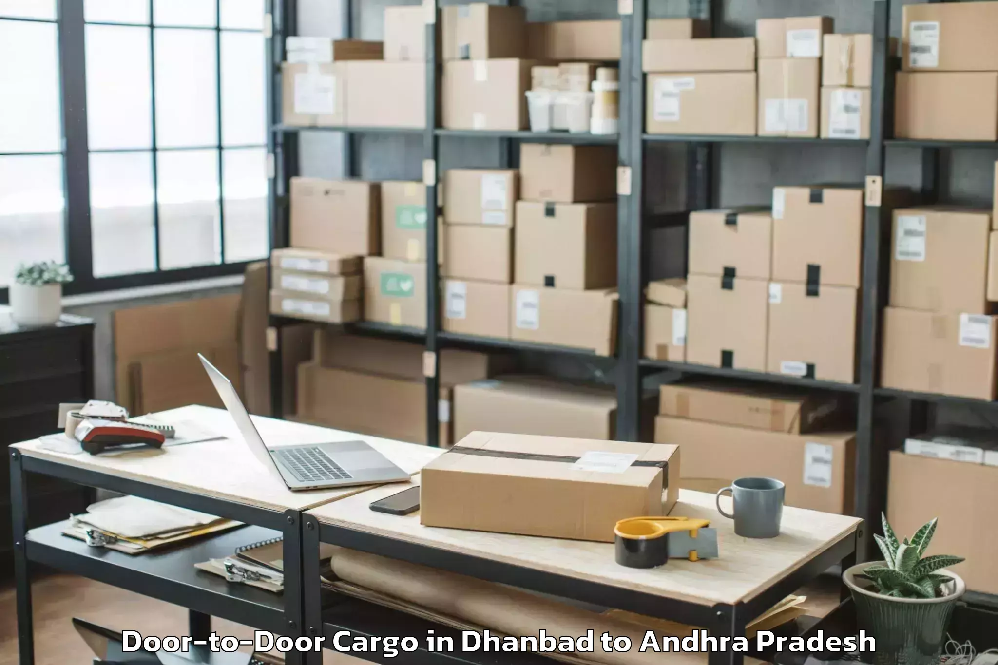 Leading Dhanbad to Krishna University Machilipatn Door To Door Cargo Provider